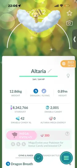 Pokemon Go Shiny Altaria ( Max CP) - Image 1
