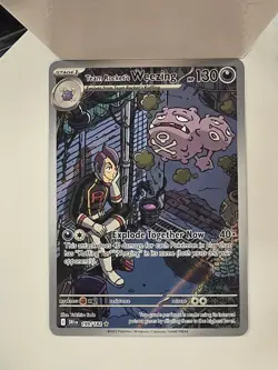 Pokemon Team Rocket's Weezing 199/182 Sv10: Destined Rivals Illustration Rare H… - Image 1