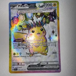 2024 Pokemon Surging Sparks EN #219 Pikachu EX Ultra Rare Pokemon TCG English - Image 1