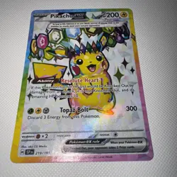 2024 Pokemon Surging Sparks EN #219 Pikachu EX Ultra Rare Pokemon TCG English - Image 3