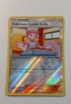 Pokemon Center Lady 64/68 Hidden Fates Reverse Holo - Image 1