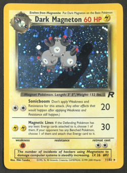 Pokemon TCG: Dark Magneton 11/82 Team Rocket WoTC Holo Rare - Image 1