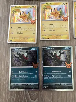 Pokemon Trick Or Trade Pikachu, Gengar, Darkrai, Umbreon Cosmos Holo NM - Image 2