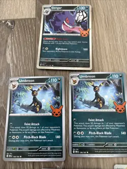 Pokemon Trick Or Trade Pikachu, Gengar, Darkrai, Umbreon Cosmos Holo NM - Image 4