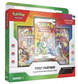 6X LOT Pokemon TCG: First Partner Illustration Collection Box - Series 1 Sealed - Image 1