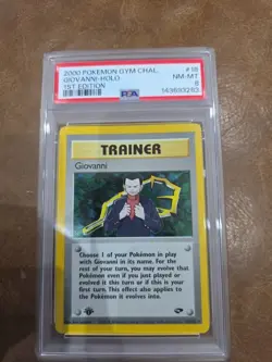 2000 Pokemon Gym Challenge #18 Giovanni-Holo 1st Edition PSA 8 - Image 1