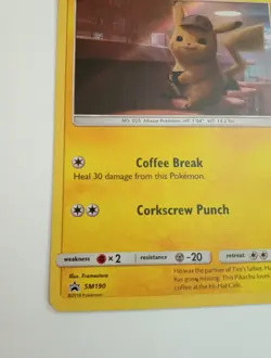 NM-/LP+ Pokemon TCG - Detective Pikachu - SM190 Holo Promo Sun & Moon Promo - Image 2