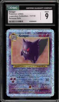 Pokemon Gengar Legendary Coll. Reverse Holo Rare #11 CGC 9 Mint - Image 1