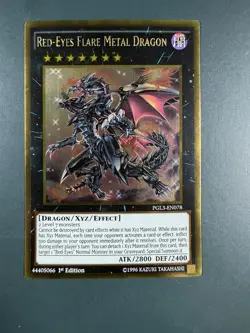 Yugioh - Red-Eyes Flare Metal Dragon - Gold Rare - PGL3 - 1st - Image 1