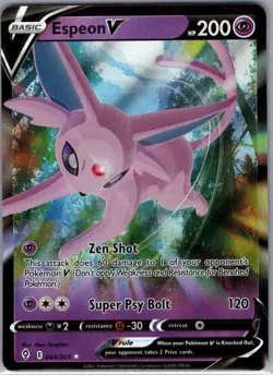 Espeon V 064/203 SWSH07: Evolving Skies - Pokemon Card - NM - Image 1