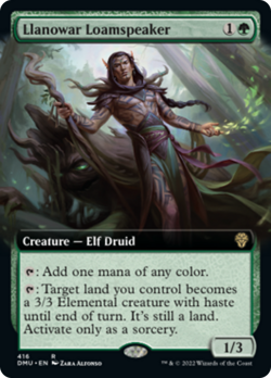 Llanowar Loamspeaker (Extended Art) FOIL Dominaria United NM CARD ABUGames - Image 1
