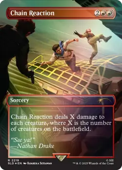 Chain Reaction Secret Lair x Uncharted Rainbow Foil MTG NM - Image 1