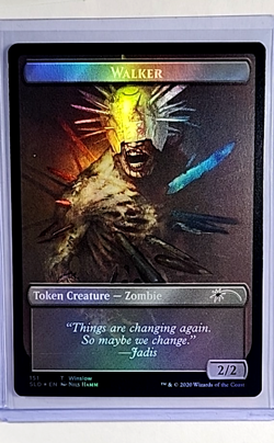 2020 MTG Magic the Gathering Secret Lair Walking Dead Foil Token Winslow Walker - Image 1