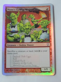 MTG - FOIL - Mons's Goblin Waiters - Unhinged - NM - Image 1
