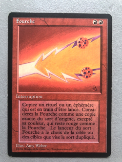 Mtg Carte Magic Fbb Foreign Black border Fork French MP - Image 1