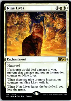 Nine Lives 28 R Core Set 2021 Magic: The Gathering Foil NM/M - Image 1