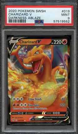 POKEMON 2020 Darkness Ablaze CHARIZARD V SWSH #019 PSA 9 Mint - Image 1