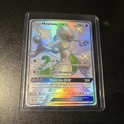Pokemon Mewtwo GX Shiny Holo Rare Full Art Hidden Fates Shiny Vault SV59/SV94 - Image 1