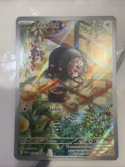 Pokemon TCG Lechonk Illustration Rare Holo Card 209/197 Sv03: Obsidian Flames - Image 1