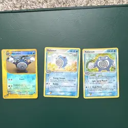 Pokemon Poliwhirl Poliwrath Holo Nintendo 2002 2004 Card Lot - Image 1