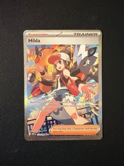 Pokemon Hilda 171/086 SIR Full Art Trainer White Flare NM Holo Card - Image 1