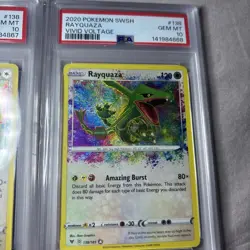 X2 Pokemon TCG Rayquaza Vivid Voltage 138/185 Holo Amazing Rare PSA 10 Gem Mint - Image 5