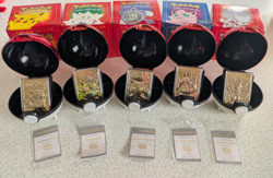 Lot of 5 Burger King Pokemon 23K Gold Plated Cards - CIB w/ COA & Pokeballs - Image 1