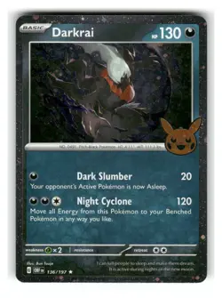 Darkrai (Cosmos Holo) 136/197 Holo Trick or Trade BOOster 2024 Pokemon NM - Image 1