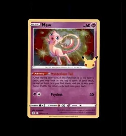 Mew 011/025 Holo Rare Celebrations Pokemon Holo Near Mint - Image 1