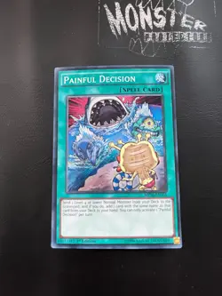 YUGIOH PAINFUL DECISION SECRET RARE MP16-EN151 1ST EDITION - Image 1