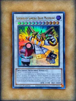 Yugioh Superheavy Samurai Brave Masurawo CYAC-EN039 Ultra Rare 1st Ed NM - Image 1