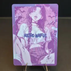 Android 18 - Retro Waifus, Custom Anime Waifu Trading Card Dragon Ball - Image 2