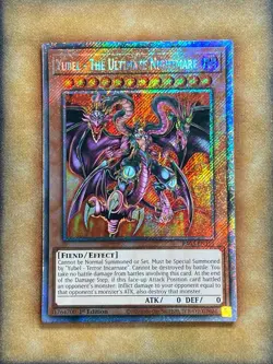 Yugioh Yubel - The Ultimate Nightmare RA03-EN191 Platinum Secret Rare 1st Ed NM - Image 1