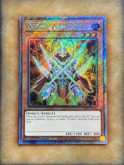 Yugioh XX-Saber Emmersblade RA04-EN141 Platinum Secret Rare 1st Ed NM - Image 1