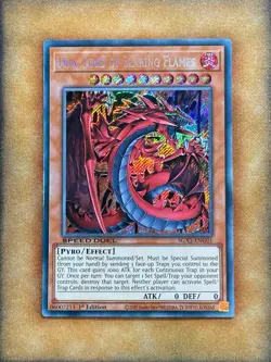 Yugioh Uria, Lord of Searing Flames SGX3-ENG01 Speed Duel Secret Rare 1st Ed NM - Image 1