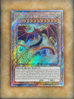 Yugioh Slifer the Sky Dragon RA03-EN244 Platinum Secret Rare 1st Ed NM - Image 1