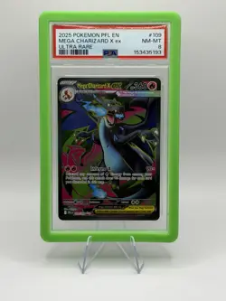 Pokemon Mega Charizard X ex 109/094 PSA 8 check description - Image 1