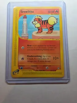 Growlithe 80/147 Pokemon TCG Aquapolis Non Holo Near Mint - Image 3