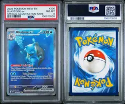 2023 Pokemon Scarlet Violet 151 MEW EN 200 Blastoise ex SIR PSA 8 - Image 1