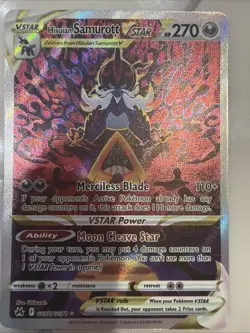 Hisuian Samurott VSTAR GG52/GG70 Holo Crown Zenith Galarian Gallery Pokemon NM - Image 1