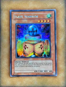 Yugioh Slate Warrior WC4-003 Parallel Secret Rare MP - Image 1