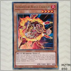 Gladiator Beast Laquari - MZTM-EN067 - Rare 1st Edition Yugioh - Image 1