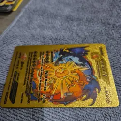 Pokemon Charizard V Evolution 508HP Gold Foil Fan Art Card SMP 26-43 - Image 3