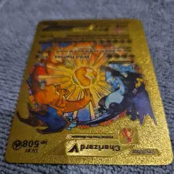 Pokemon Charizard V Evolution 508HP Gold Foil Fan Art Card SMP 26-43 - Image 4