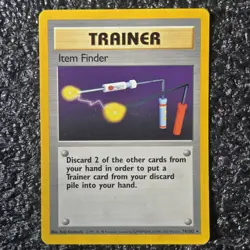 Pokemon Item Finder 74/102 Base Set Rare Trainer Card NM WOTC English 1999 - Image 1