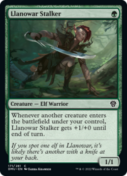 Llanowar Stalker FOIL Dominaria United NM Green Common MAGIC MTG CARD ABUGames - Image 1
