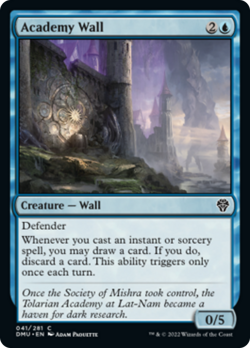 Academy Wall FOIL Dominaria United NM Blue Rare MAGIC GATHERING CARD ABUGames - Image 1