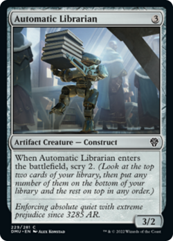 Automatic Librarian FOIL Dominaria United NM Artifact Common MAGIC CARD ABUGames - Image 1
