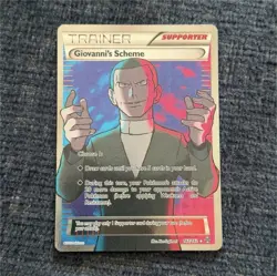 Pokemon Giovanni's Scheme Ultra Rare Full Art Holo 162/162 Breakthrough Card - Image 1
