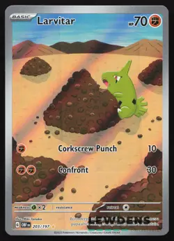 Larvitar - 203/197 - Illustration Rare - Obsidian Flames - Pokemon Card - Image 1